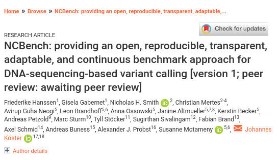 Exciting Update on Genomic Benchmarking!