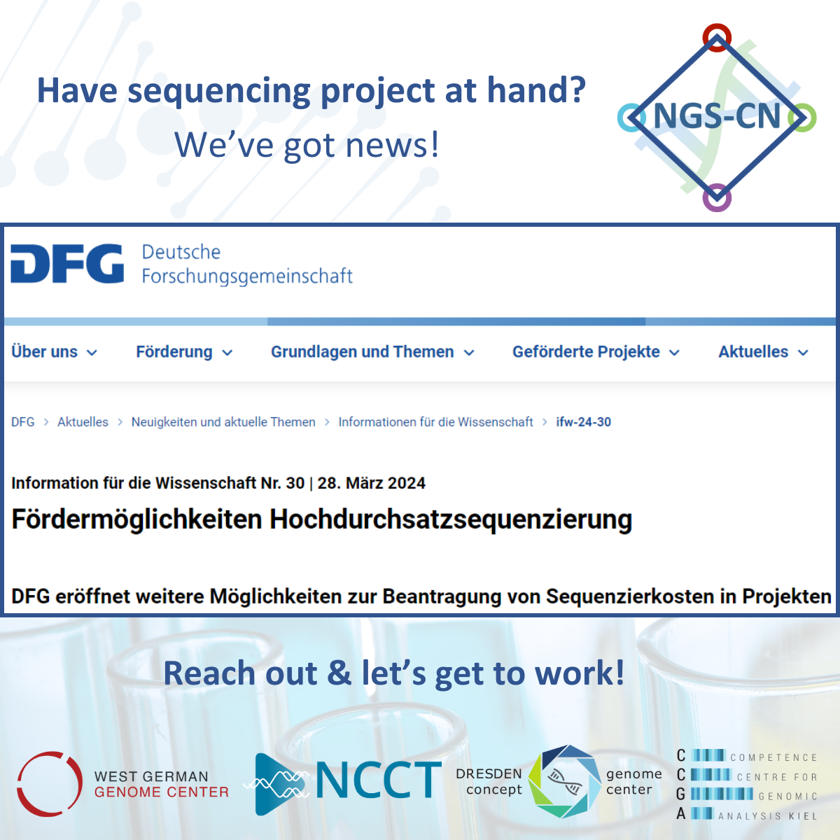New funding opportunities for sequencing projects!
